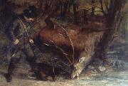 Gustave Courbet The German Huntsman oil painting on canvas